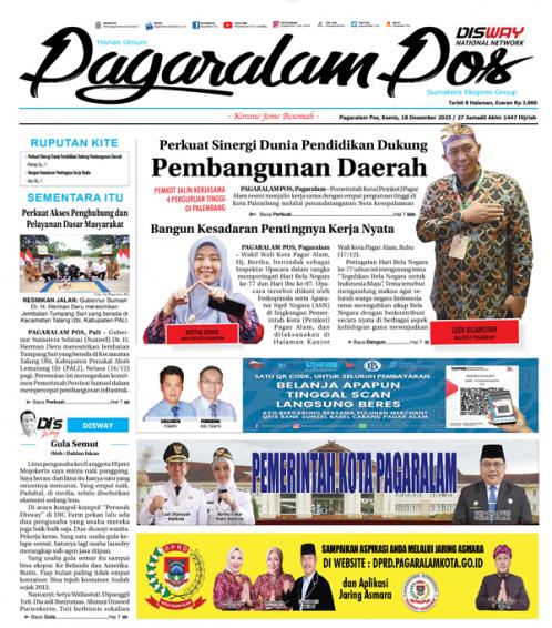 Pagaralam Pos, 18 Desember 2025