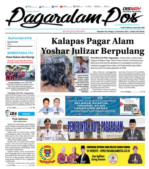 Pagaralam Pos, 21 Desember 2025