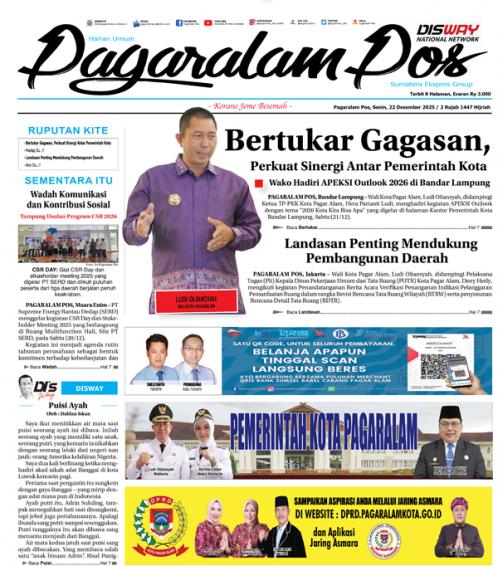 Pagaralam Pos, 22 Desember 2025