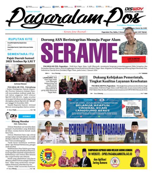 Pagaralam Pos, 3 Januari 2026