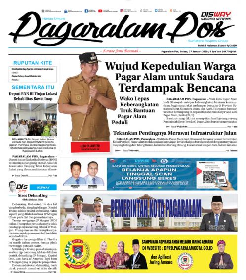 Pagaralam Pos, 27 Januari 2026