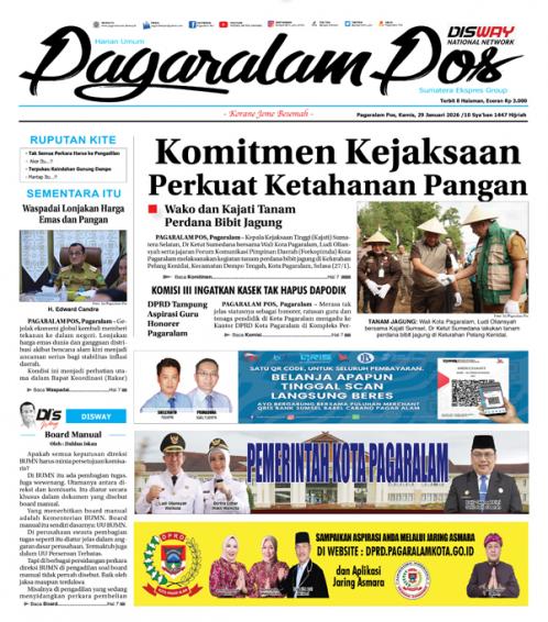Pagaralam Pos, 29 Januari 2026
