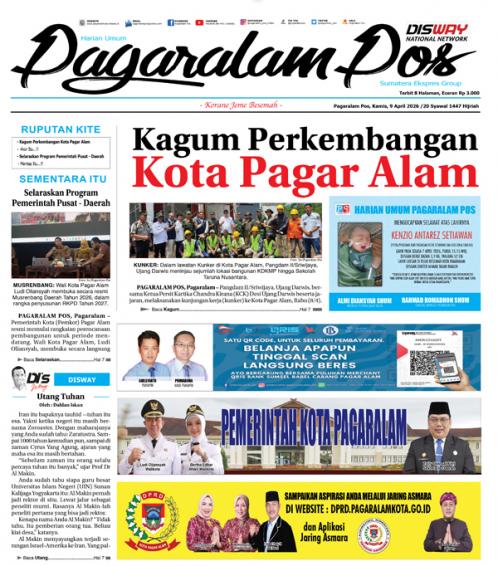 Pagaralam Pos, 9 April 2026