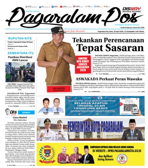 Pagaralam Pos, 29 April 2026