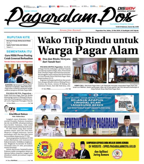Pagaralam Pos, 23 Mei 2026