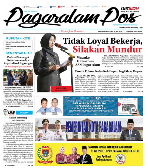 Pagaralam Pos, 3 Juni 2026