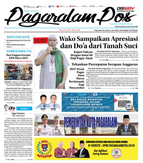 Pagaralam Pos, 4 Juni 2026