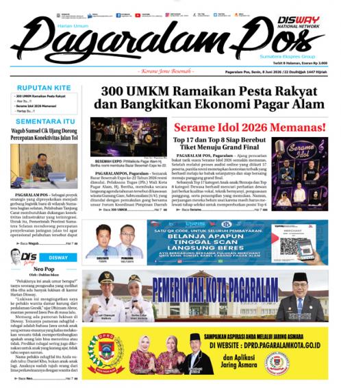 Pagaralam Pos, 8 Juni 2026