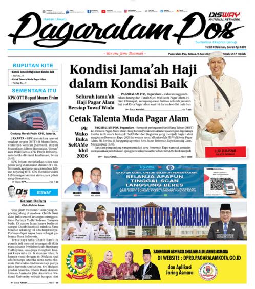 Pagaralam Pos, 9 Juni 2026