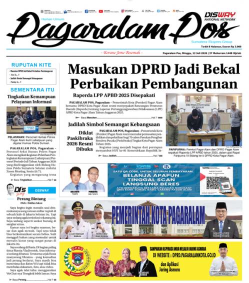 Pagaralam Pos, 12 Juli 2026