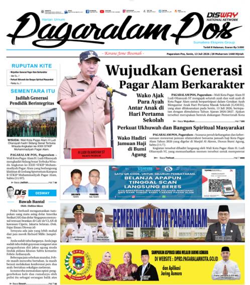 Pagaralam Pos, 13 Juli 2026