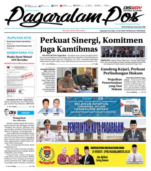 Pagaralam Pos, 15 Juli 2026