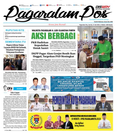 Pagaralam Pos, 17 Juli 2026