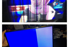 TV LED muncul garis pelangi, tekan pinggiran frame perlahan perbaiki koneksi kabel