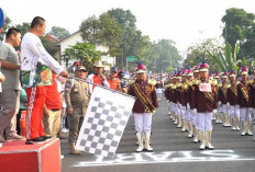 Generasi Muda Pagar Alam Unjuk Disiplin di Gerak Jalan HUT RI ke-81