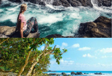 Panorama Sempurna di Pantai Wediombo, Hamparan Pasir Putih dan Laut Tenang