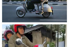 Vespa Dipakai Antar Anak Sekolah, Gaya Klasik Jadi Pilihan Keluarga