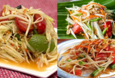 Resep Som Tam Khas Thailand, Rujak Pepaya Serut Saus Asam Pedas,Bikin Lidah Bergoyang!