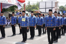 BKPSDM Pagaralam Tampil Semangat di Lomba Gerak Jalan HUT RI ke-81