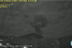 Gunung Dempo Erupsi Dini Hari, Kolom Abu Capai 2.500 Meter