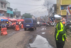 Satlantas Polres Pagar Alam Tertibkan Parkir Liar di Pasar Dempo Permai