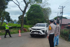 Patroli KTL Sat Lantas Polres Pagar Alam Jaga Kelancaran Lalu Lintas Menuju Objek Wisata Gunung Gare di Akhir 