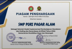 SMP PGRI Kota Pagaralam Jadi Sekolah Model Nasional 2026