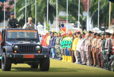 Menko Polkam Pimpin Apel Siaga di Sumsel