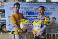Polsek Dempo Tengah Salurkan 11,2 Ton Beras Bulog