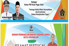 UCAPAN PEMKOT DAN DPRD KETUA PWI PAGARALAM