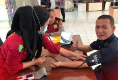 Sambut HUT Bhayangkara ke-80, Polres Pagar Alam Gelar Donor Darah dan Bakti Kesehatan