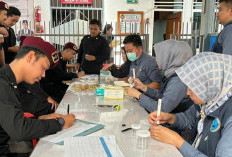 LAPAS : Pemeriksaan dan pengambilan sampel urine yang dilakukan di Lapas Kelas III Pagar Alam