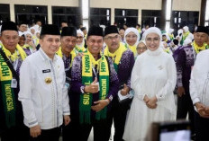 Pj Gubernur Sumsel Lepas 445 Jemaah Calon Haji Kloter Pertama Embarkasi Palembang