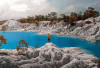 Bikin Kagum! Pesona Keindahan Danau Kaolin Atau Kulong Biru Di Bangka Tengah