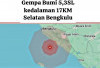 Bengkulu Selatan Diguncang Gempa M 5.3, Getaran Terasa Hingga Pagar Alam
